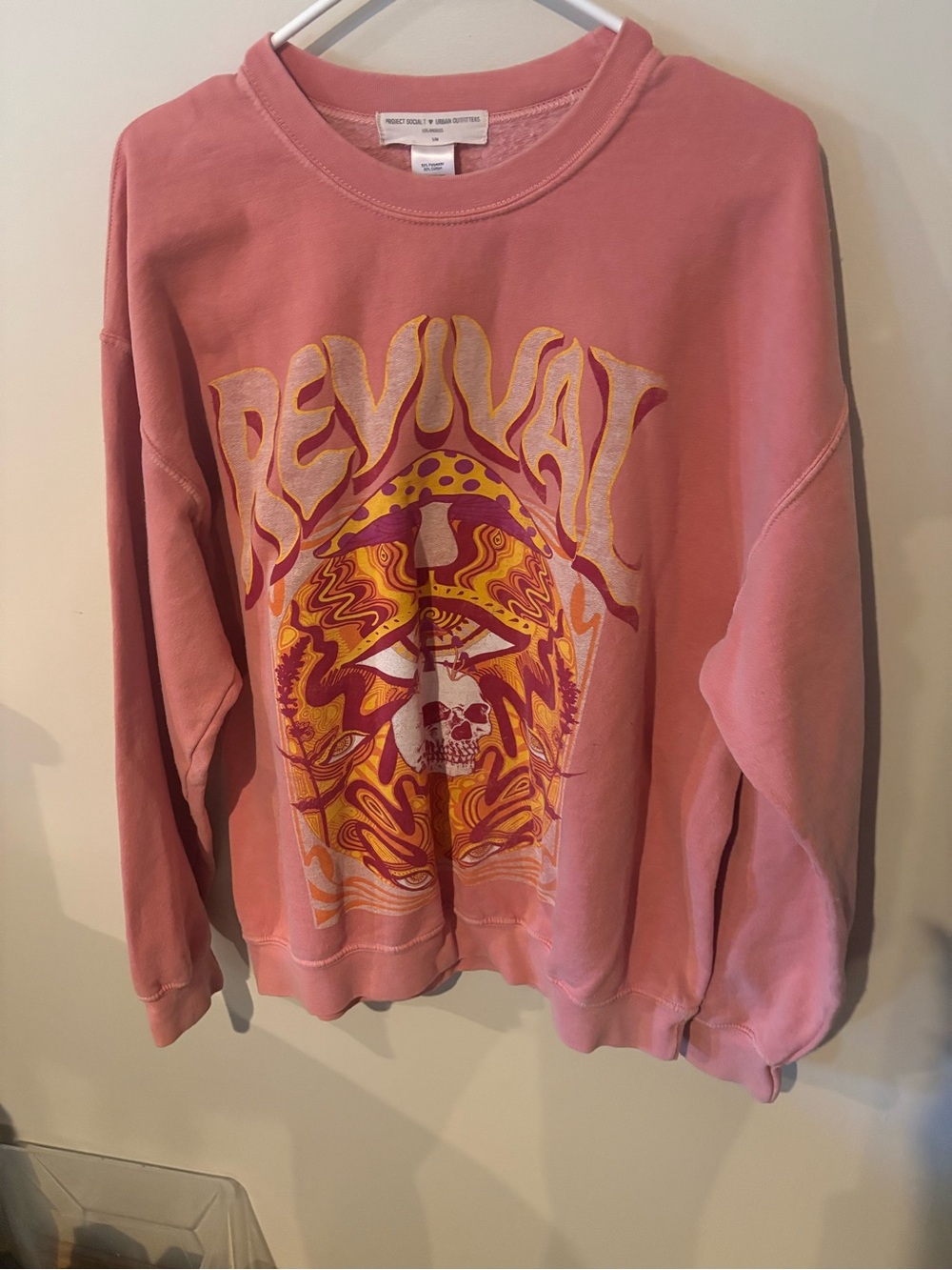 Project Social T Pink Revival Graphic Crew Sweatshirt